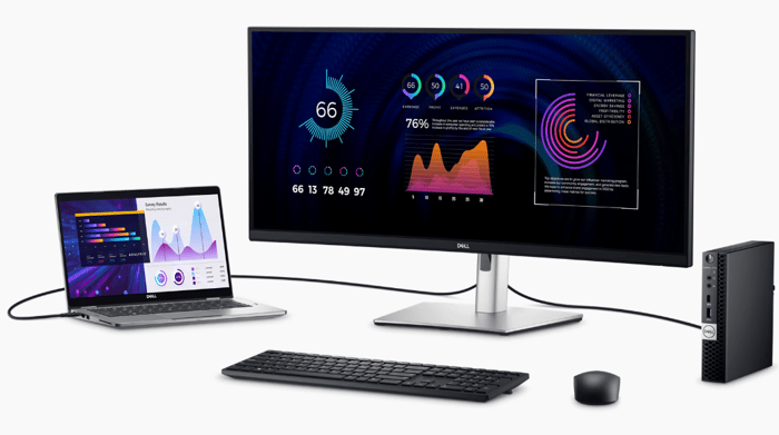 Dell 34 Curved USB-C Hub Monitor - P3424WE, 86.5cm (34"), USB-C, RJ45 image
